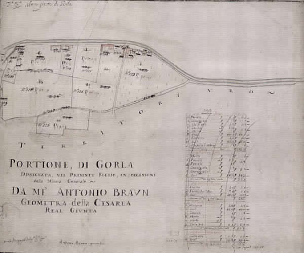 Mappa 1721. Porzione di Turro